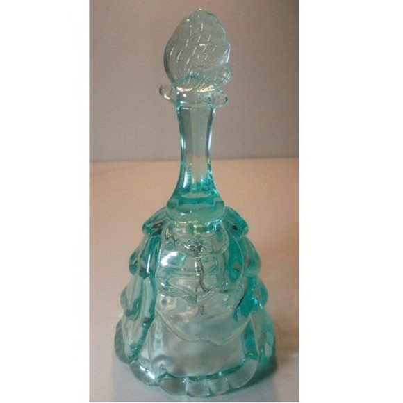Fenton Teal Blue Butterlfly Drape Bell - Vintage 1990s - Beautiful condition - Picture 2 of 8